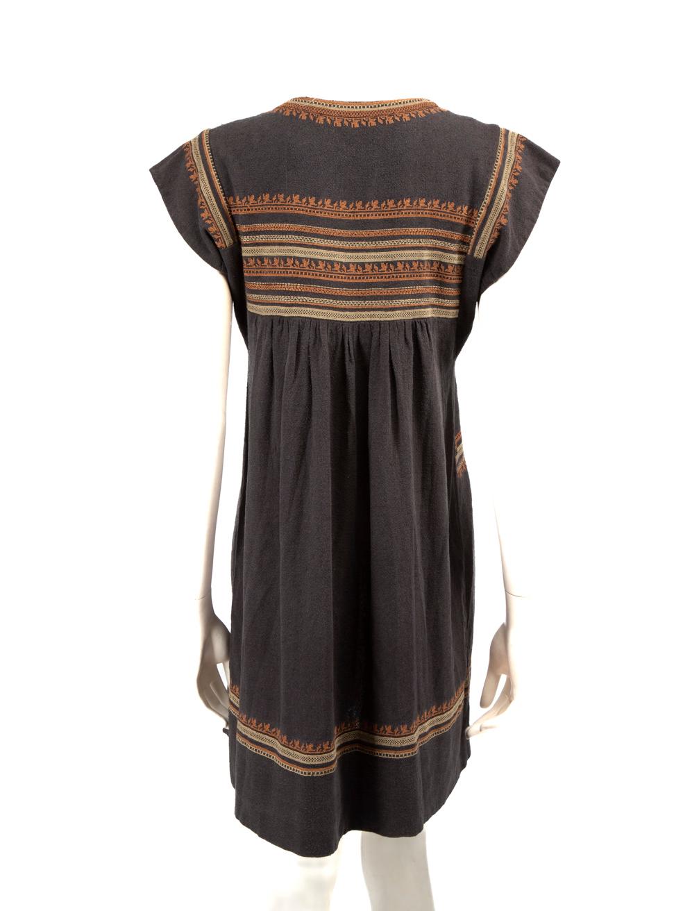 Black Isabel Marant Isabel Marant Étoile Grey Silk Patterned Dress Size S
