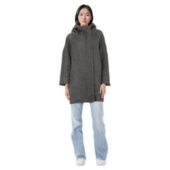 Isabel Marant Isabel Marant Étoile Cappotto in lana grigio con cappuccio taglia XS