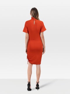 Isabel Marant Isabel Marant Étoile Vestido Lya Naranja Acanalado Talla XS