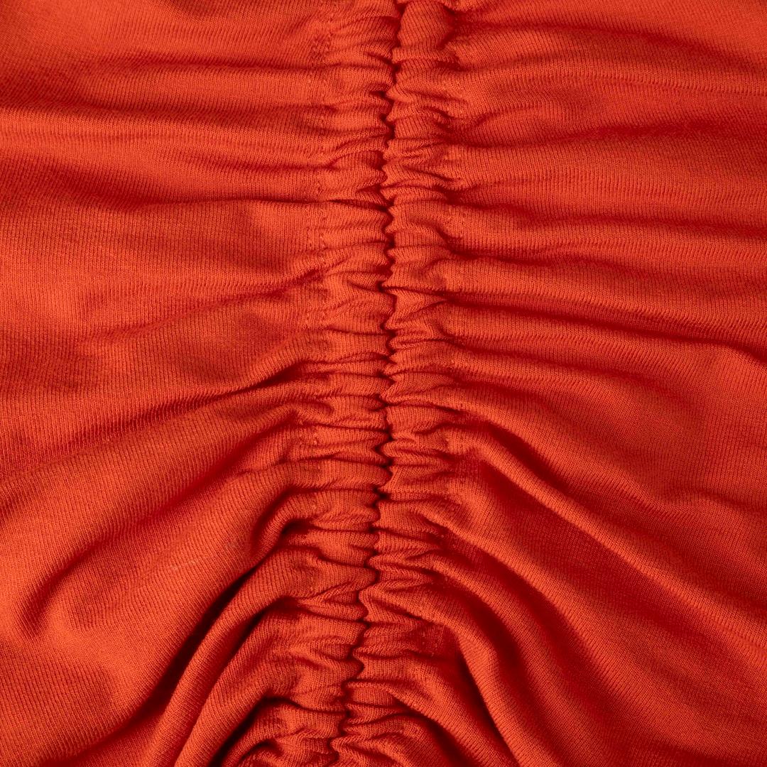 Red Isabel Marant Isabel Marant Étoile Orange Lya Ruched Dress Size XS For Sale
