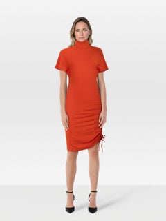 Isabel Marant Isabel Marant Étoile Orange Lya Ruched Dress Size XS