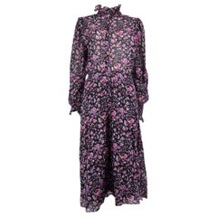 Isabel Marant Isabel Marant Etoile Purple Floral Pattern Midi Dress Size M