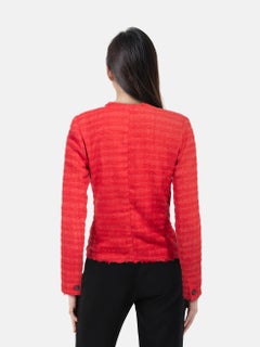 Isabel Marant Isabel Marant Étoile Chaqueta de doble botonadura de tweed rojo Talla M
