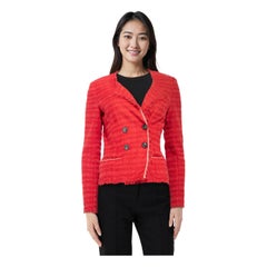 Isabel Marant Isabel Marant Étoile Roter Tweed Zweireiher Jacke Größe M