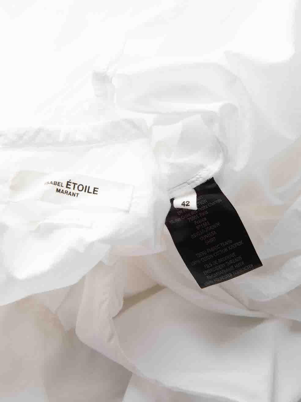 Women's Isabel Marant Isabel Marant Etoile White Lace Trimmed Blouse Size XL For Sale