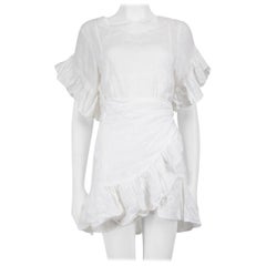 Isabel Marant Isabel Marant Etoile White Ruffle Trim Mini Dress Size S