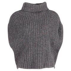 Isabel Marant Ivy Turtleneck Sleeveless Sweater in Grey Wool