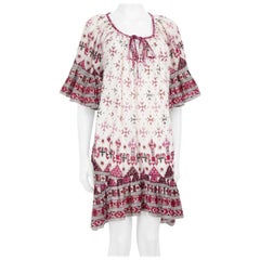 Isabel Marant Knielanges Kleid mit abstraktem Muster, Größe M