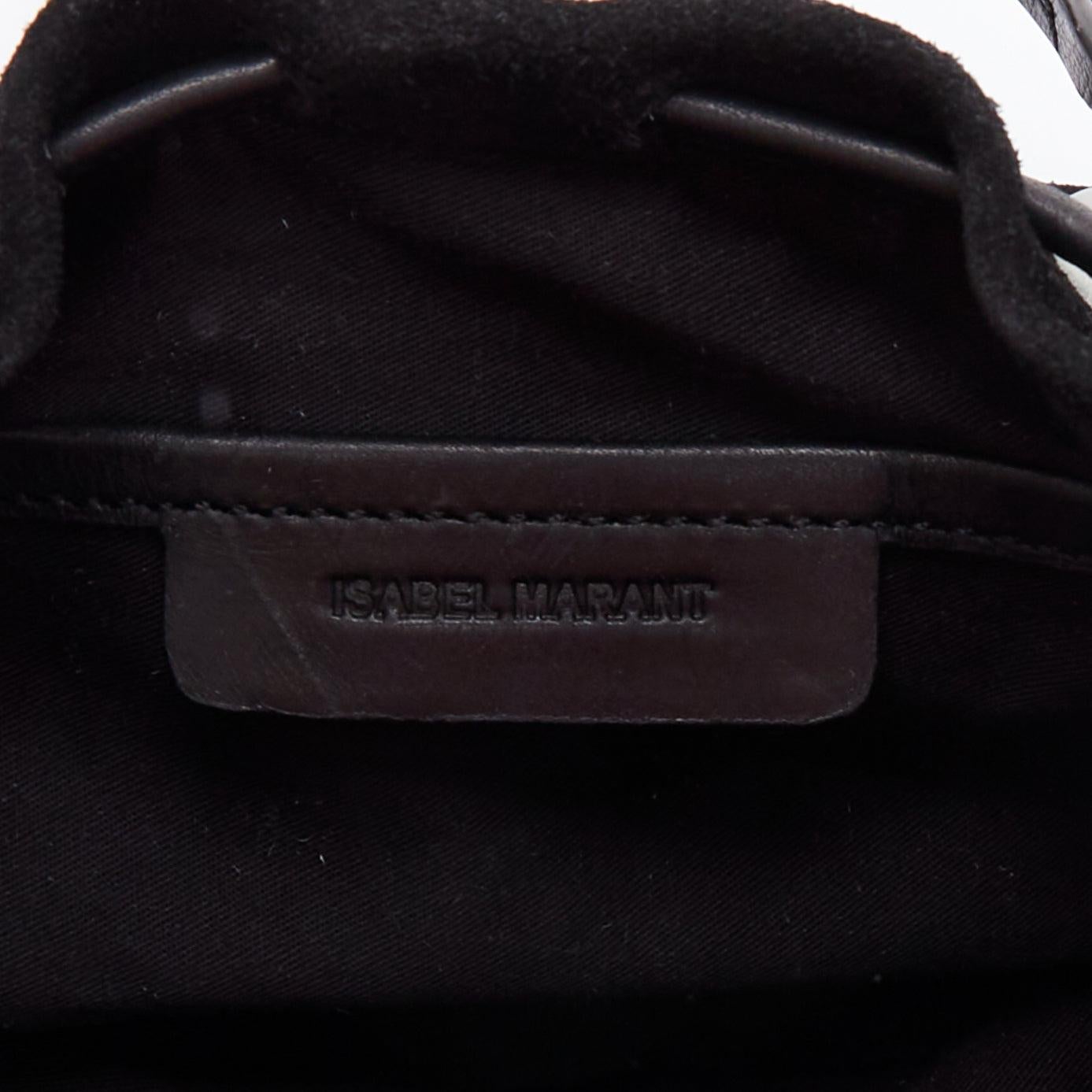 ISABEL MARANT Bolso Kylio de ante negro con tachuelas plateadas 5