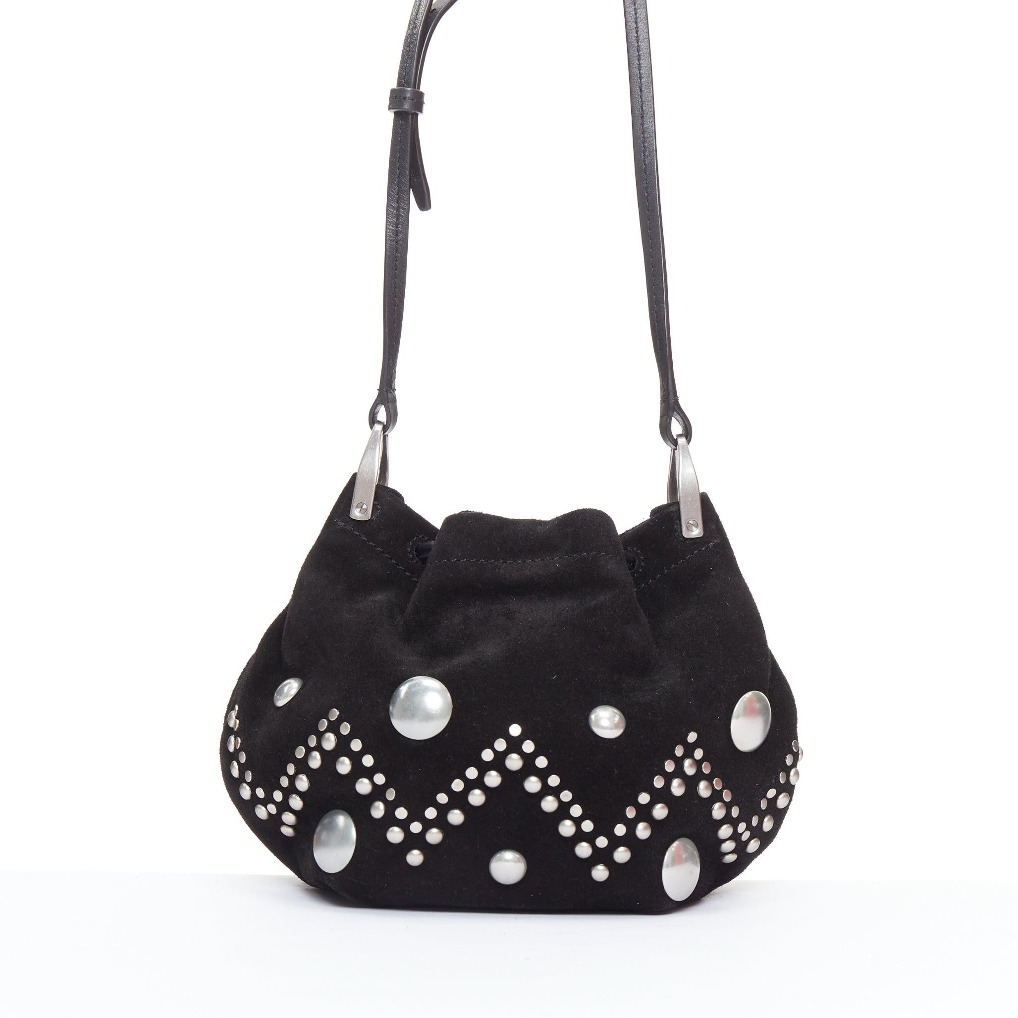 De las mujeres ISABEL MARANT Bolso Kylio de ante negro con tachuelas plateadas