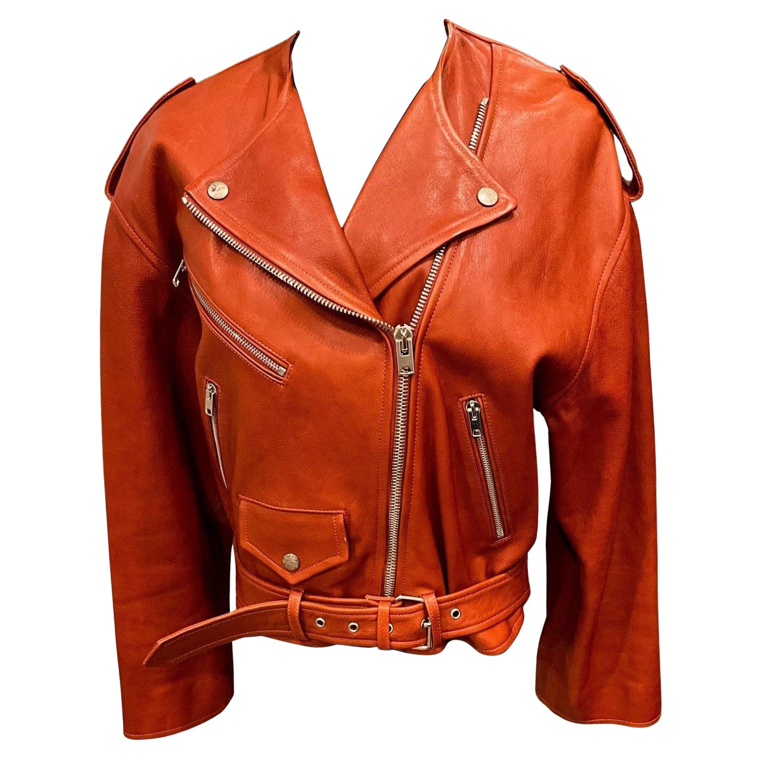 Isabel Marant Lambskin Leather Jacket Size EU 38 For Sale