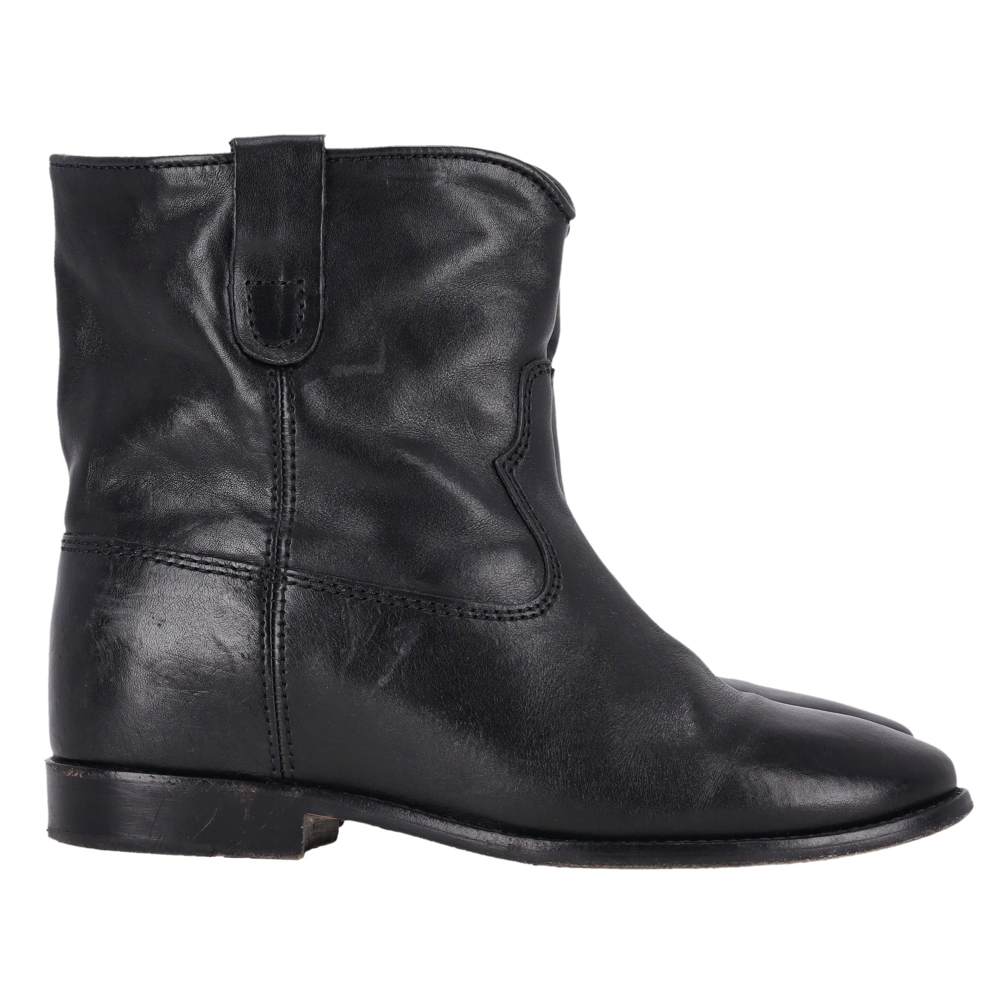 Black Isabel Marant Leather Ankle Boots