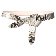 Isabel Marant, Lecce belt in light coloured snakeskin print