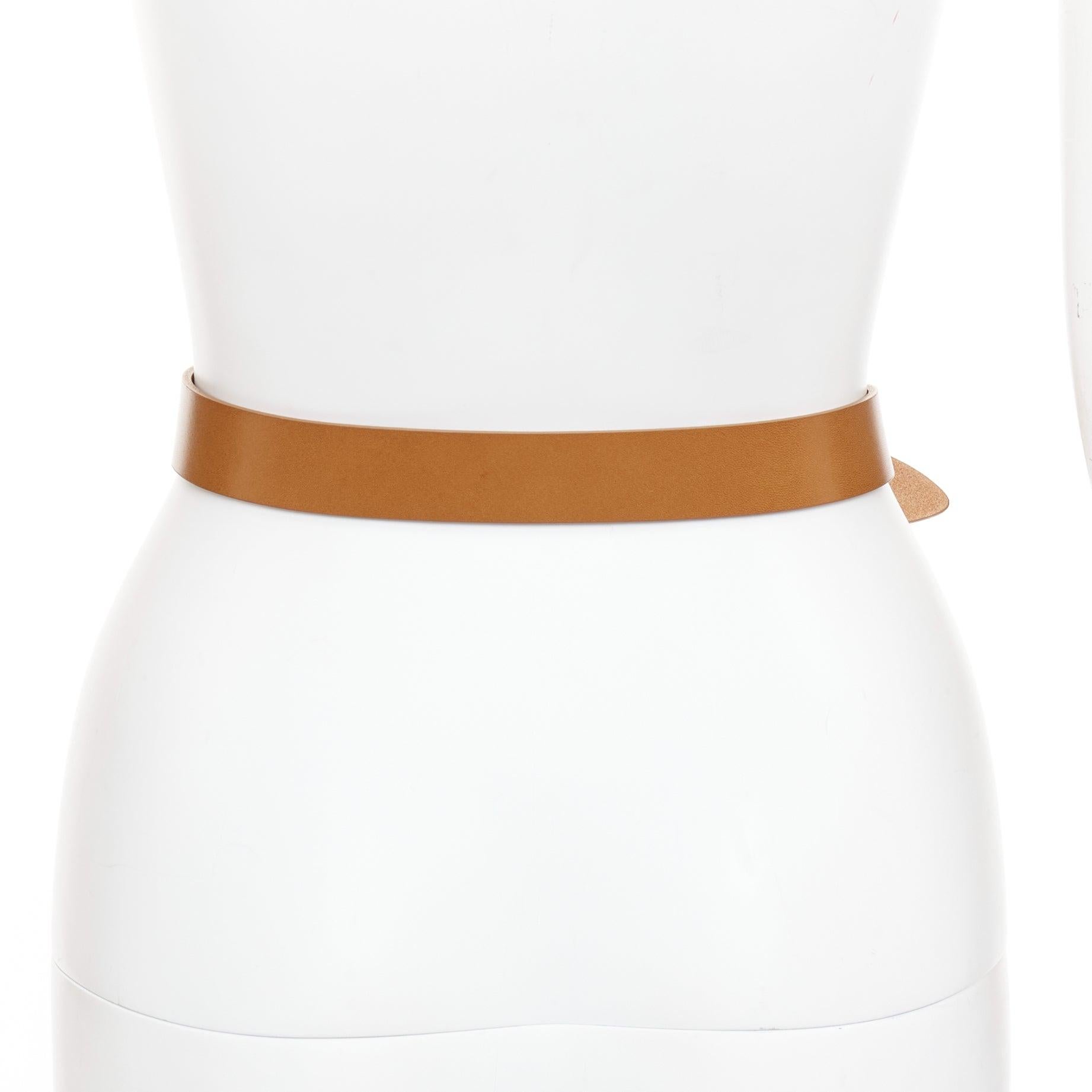 ISABEL MARANT Lecce tan brown 100% cowhide leather knot belt S in vendita 1