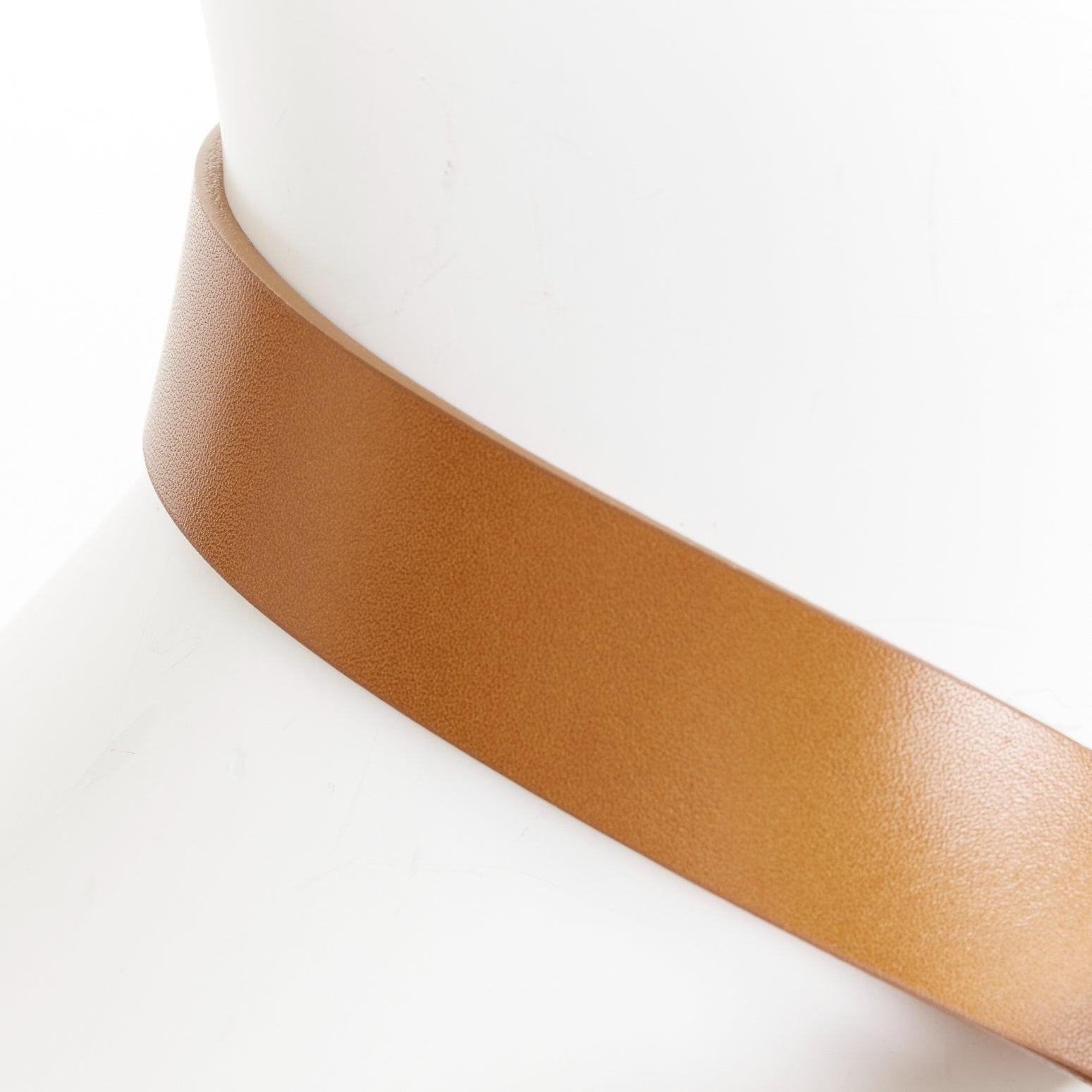 ISABEL MARANT Lecce tan brown 100% cowhide leather knot belt S in vendita 3