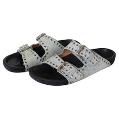 Isabel Marant Lennyo Denim Dual-buckle Sandals 39