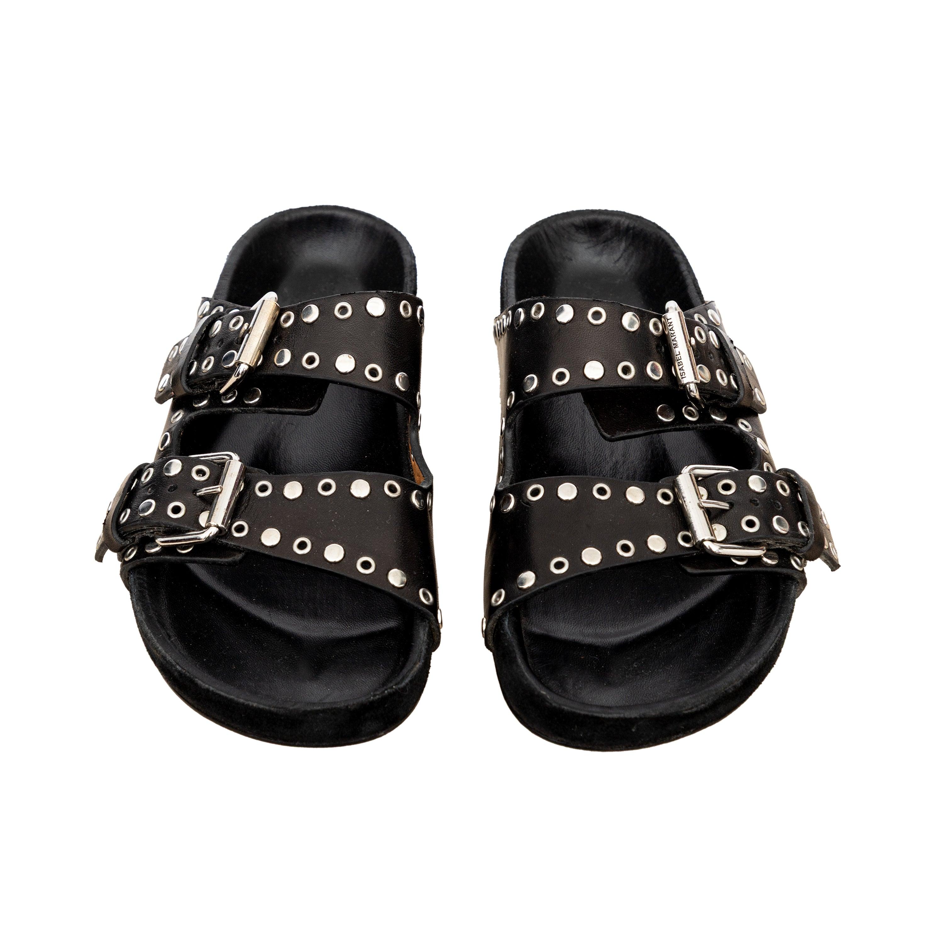 Black Isabel Marant Lennyo Sandals - '20s For Sale