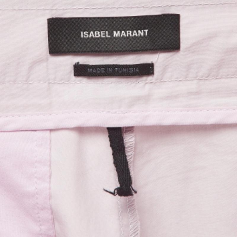 Donna Isabel Marant Pantaloni a pieghe in cotone viola chiaro M in vendita