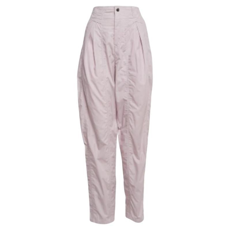 Isabel Marant Pantaloni a pieghe in cotone viola chiaro M in vendita