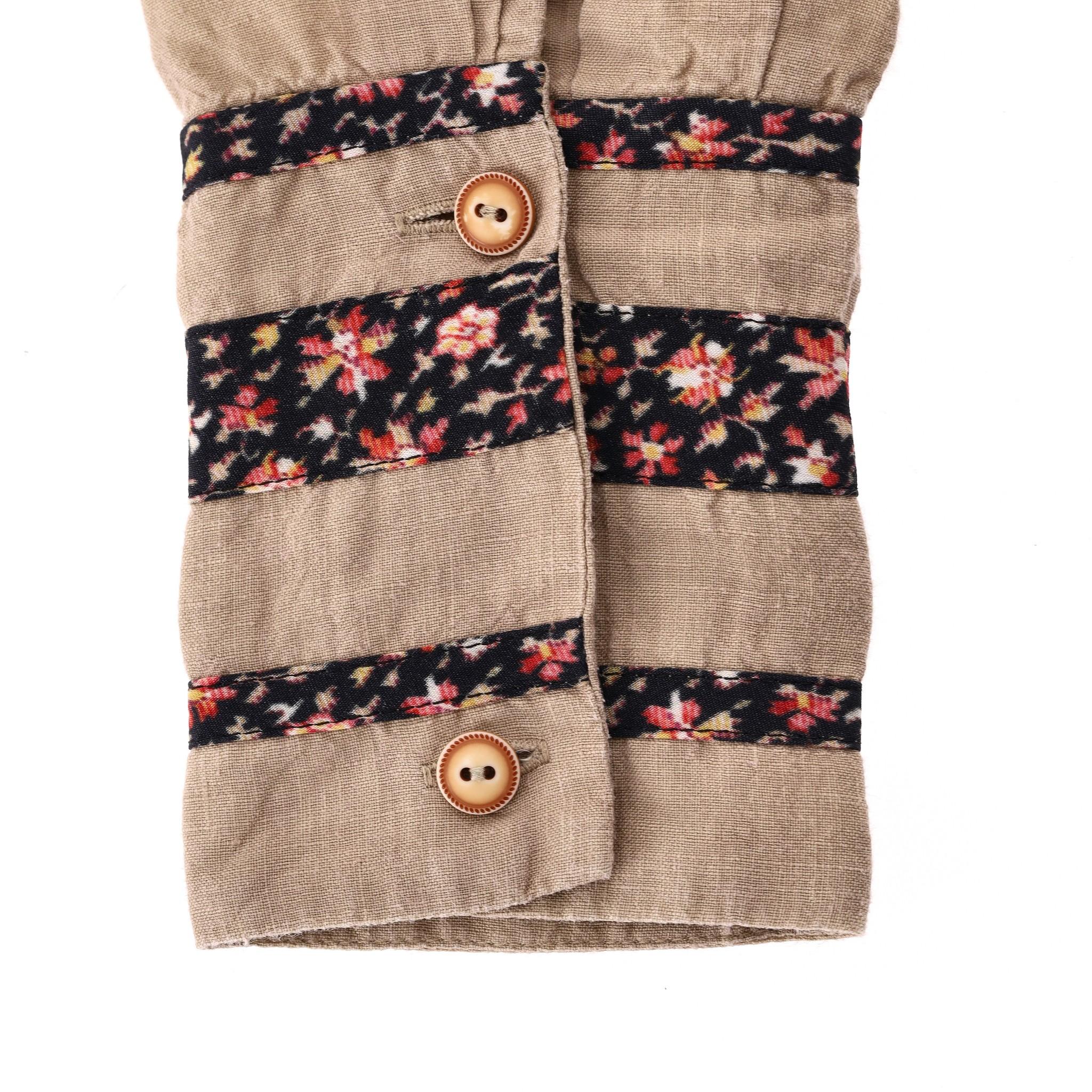 Donna Top in lino Isabel Marant con finiture floreali in vendita