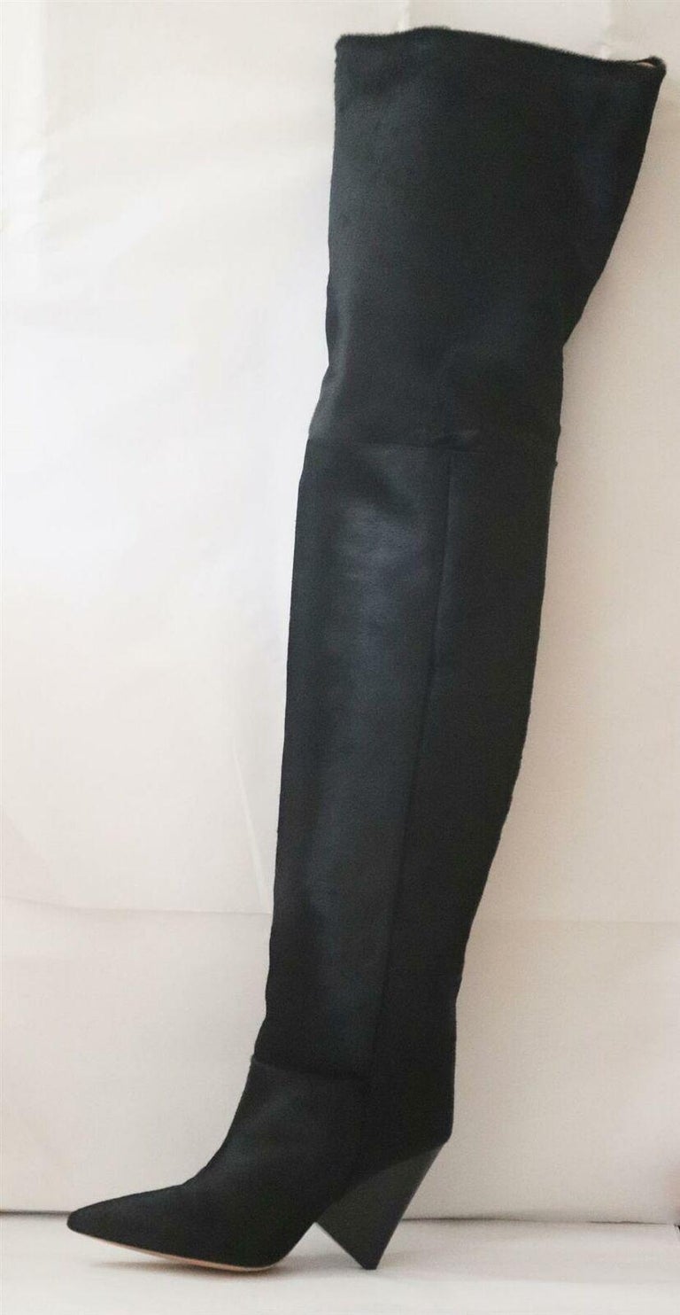 forberede dør Uluru Isabel Marant Lostynn Calf Hair Over The Knee Boots For Sale at 1stDibs