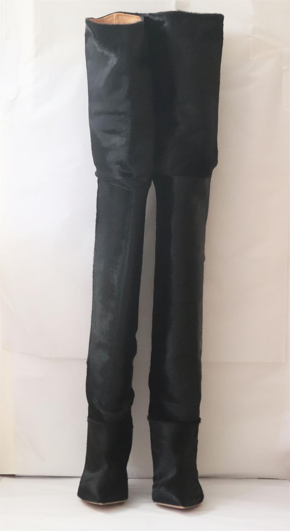 Isabel Marant Lostynn Overknee-Stiefel aus Kalbshaar (Schwarz)