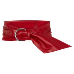 Isabel Marant Luiza Ceinture large en cuir rouge