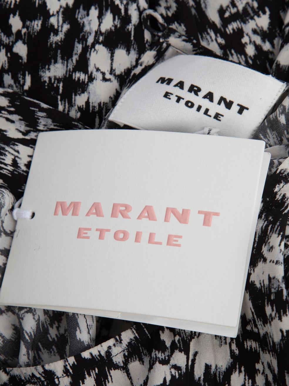 Isabel Marant Marant √âtoile Black & White Long Sleeve Dress Size XS In New Condition For Sale In London, GB