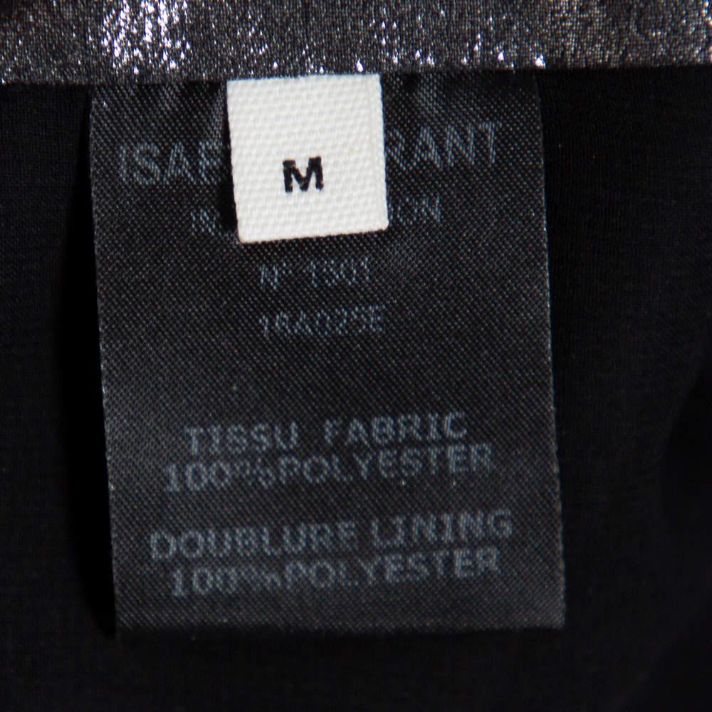 Isabel Marant Metallic Grey Lame' Pleated Knee Length Skirt M For Sale 1