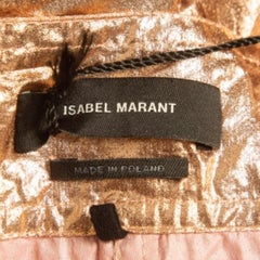 Isabel Marant Metallic Rose Gold Coton Belted Tweni Shorts M
