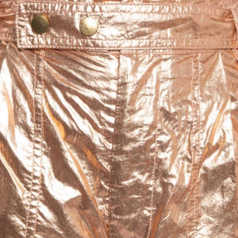 Isabel Marant Metallic Rose Gold - Pantaloncini in cotone con cintura Tweni M. In condizioni buone in vendita a Dubai, Al Qouz 2