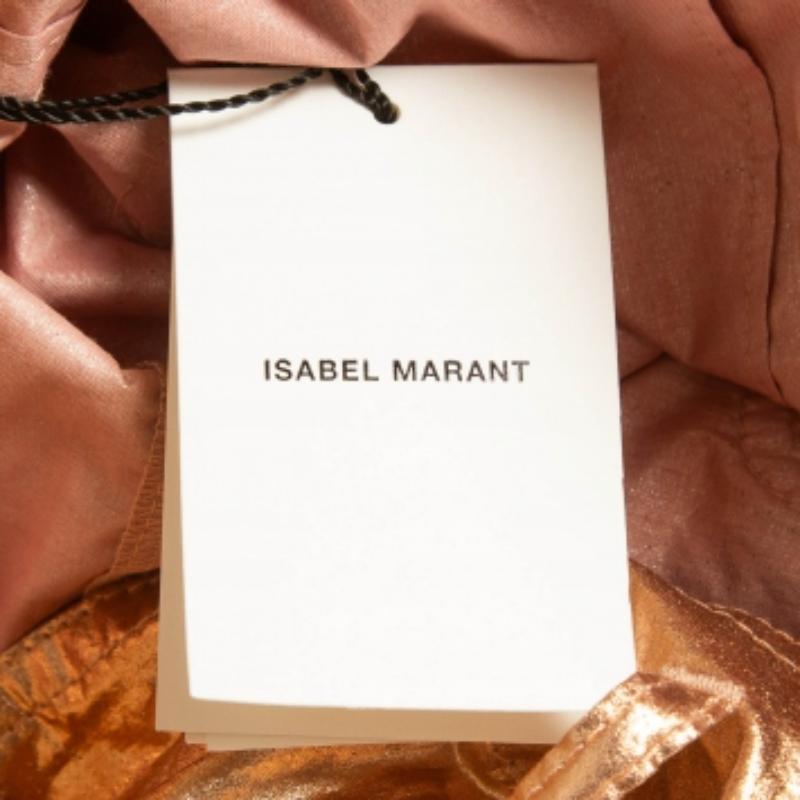 Isabel Marant Metallic Rose Gold - Pantaloncini in cotone con cintura Tweni M. in vendita 1