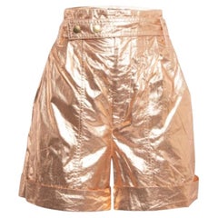 Isabel Marant Metallic Rose Gold - Pantaloncini in cotone con cintura Tweni M.