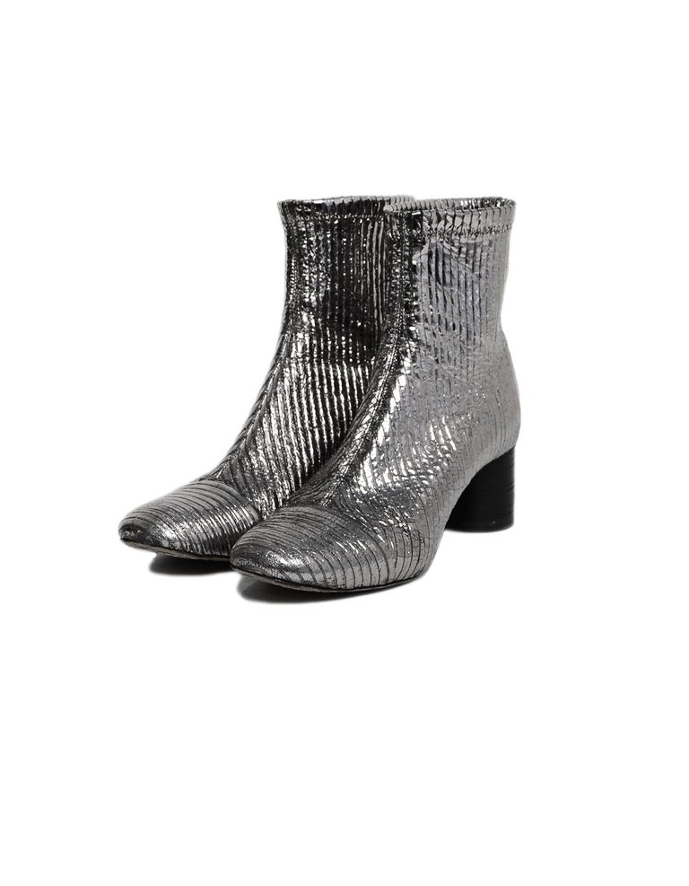 Isabel Marant Metallic Stretch Leather Dasy Boots sz 39 rt $840 For ...
