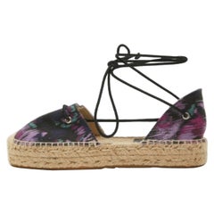 Isabel Marant Multicolor Canvas Crelyne Espadrille Flats Größe 39