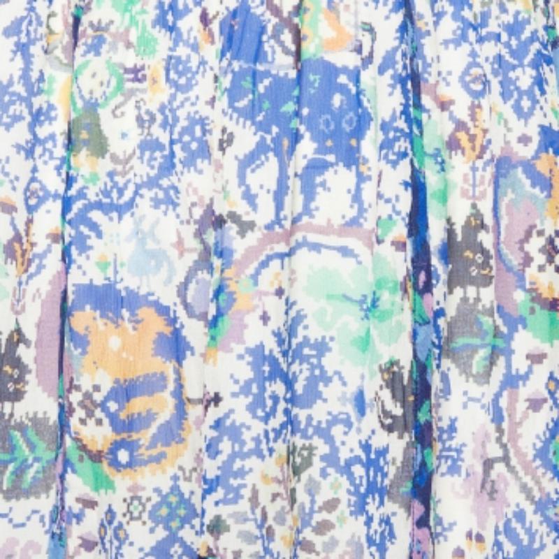 Isabel Marant Multicolor Print Krepp Viviane Rock S im Zustand „Gut“ im Angebot in Dubai, Al Qouz 2
