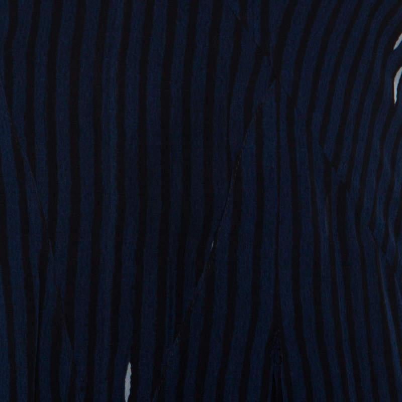 Isabel Marant Navy Blue Chiffon Sleeveless Cassidy Maxi Dress S In Good Condition In Dubai, Al Qouz 2