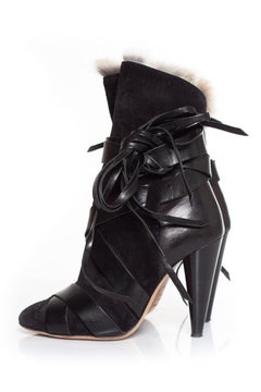 Isabel Marant, Neta rabbit fur ankle booties