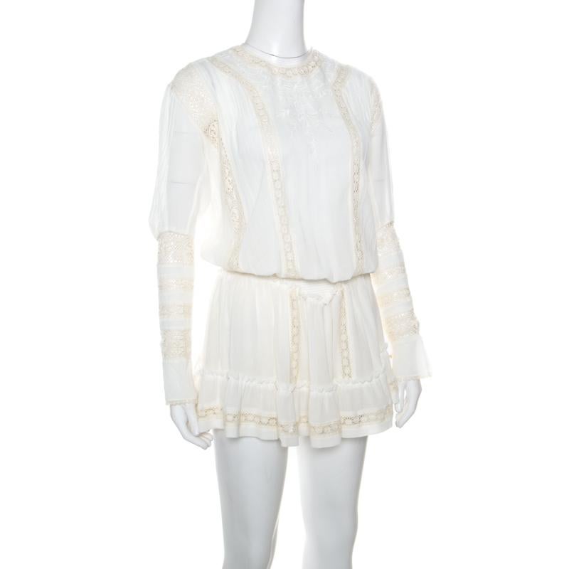 white lace peasant dress