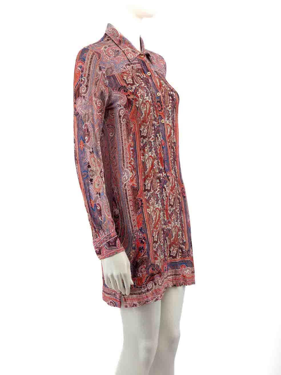 CONDITION is Very good. Minimal wear to dress is evident. Missing button on this used Isabel Marant designer resale item.
 
 
 
 Details
 
 
 Tilda model
 
 Pink
 
 Viscose
 
 Long sleeves dress
 
 Paisley print pattern
 
 Stretchy
 
 Front button