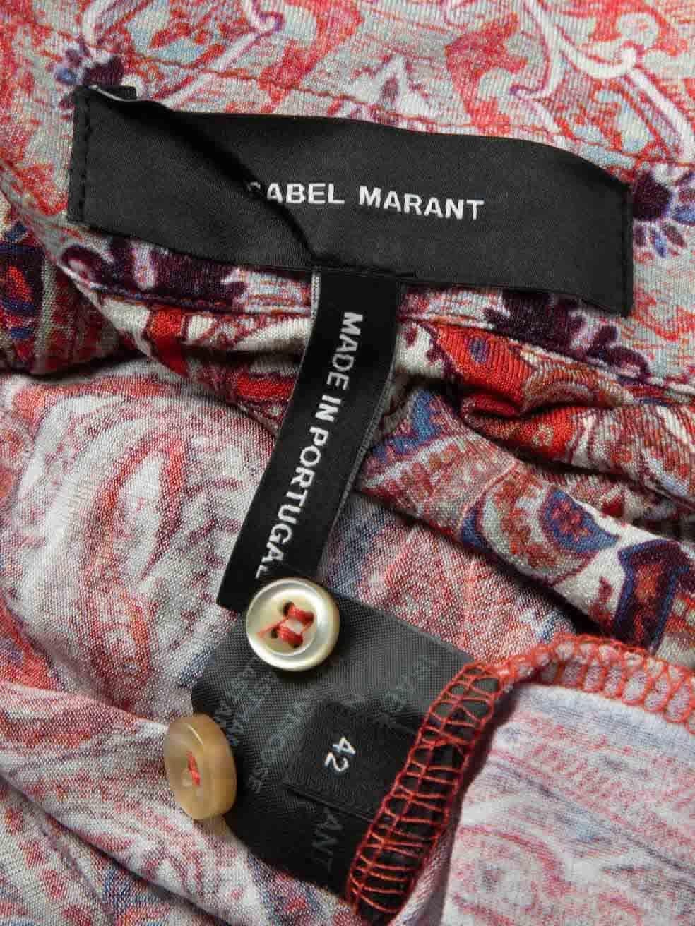 Isabel Marant Pink Tilda Paisley Print Dress Size XL For Sale 1