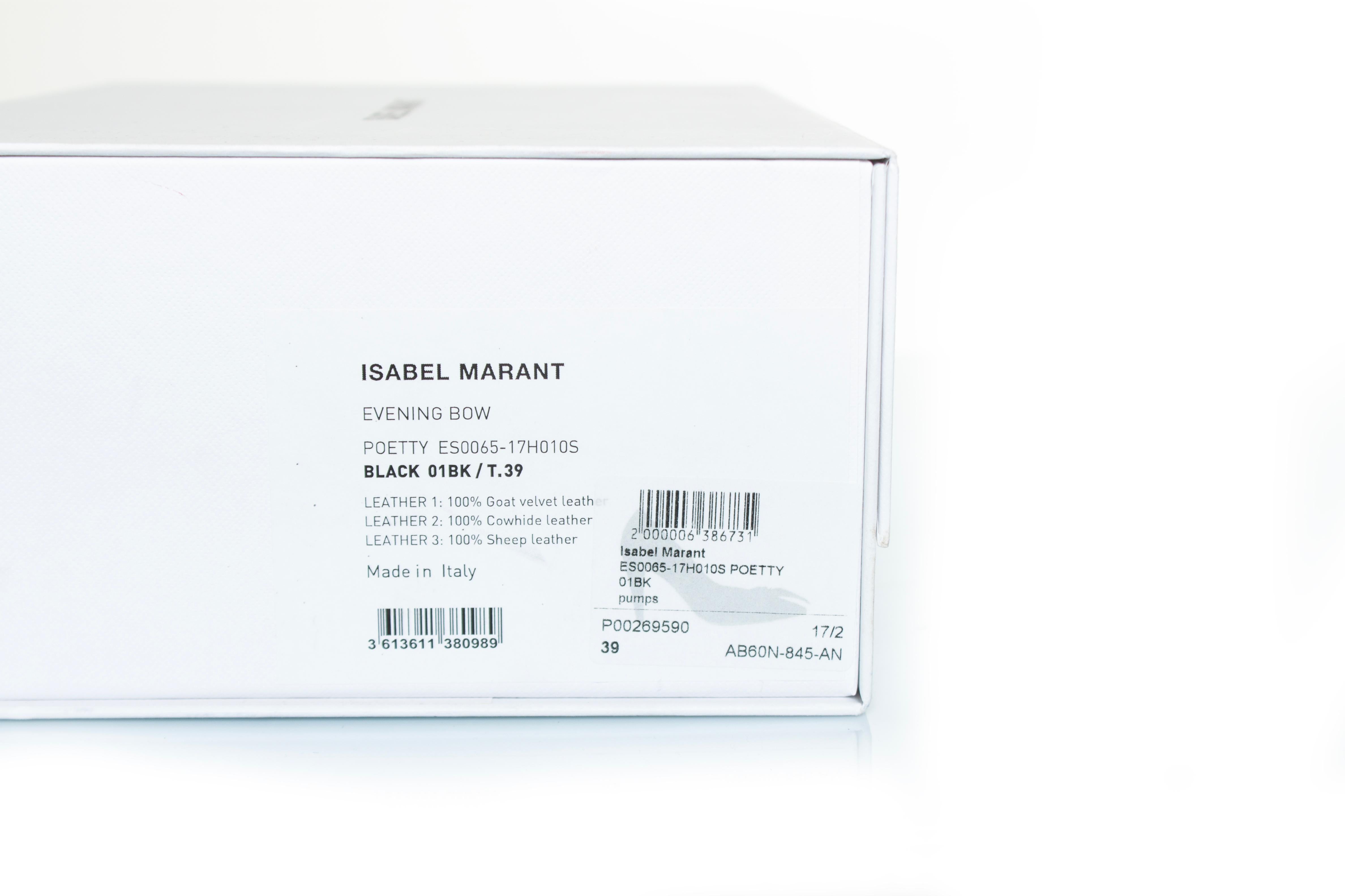 Isabel Marant, Poetty evening bow pumps in black For Sale 4