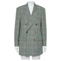 Isabel Marant Prince Of Wales Checkered Cotton Double Breasted Telis Blazer M