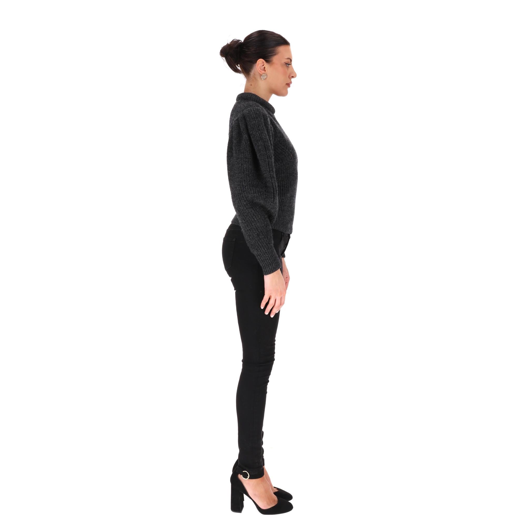 Jersey de lana con mangas abullonadas Isabel Marant Negro en venta