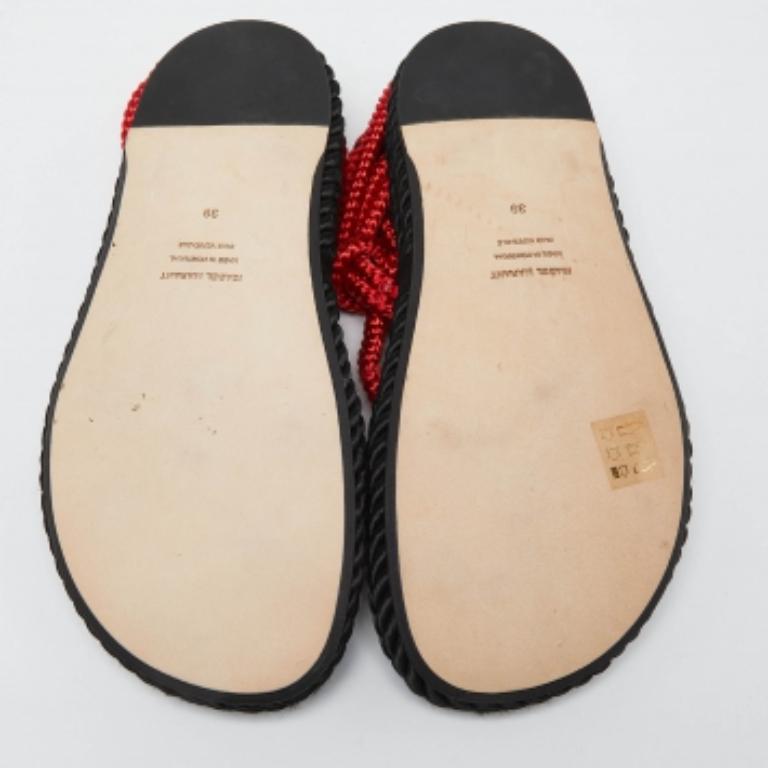 Isabel Marant Red Rope Lou Flat Sandals Size 39 4