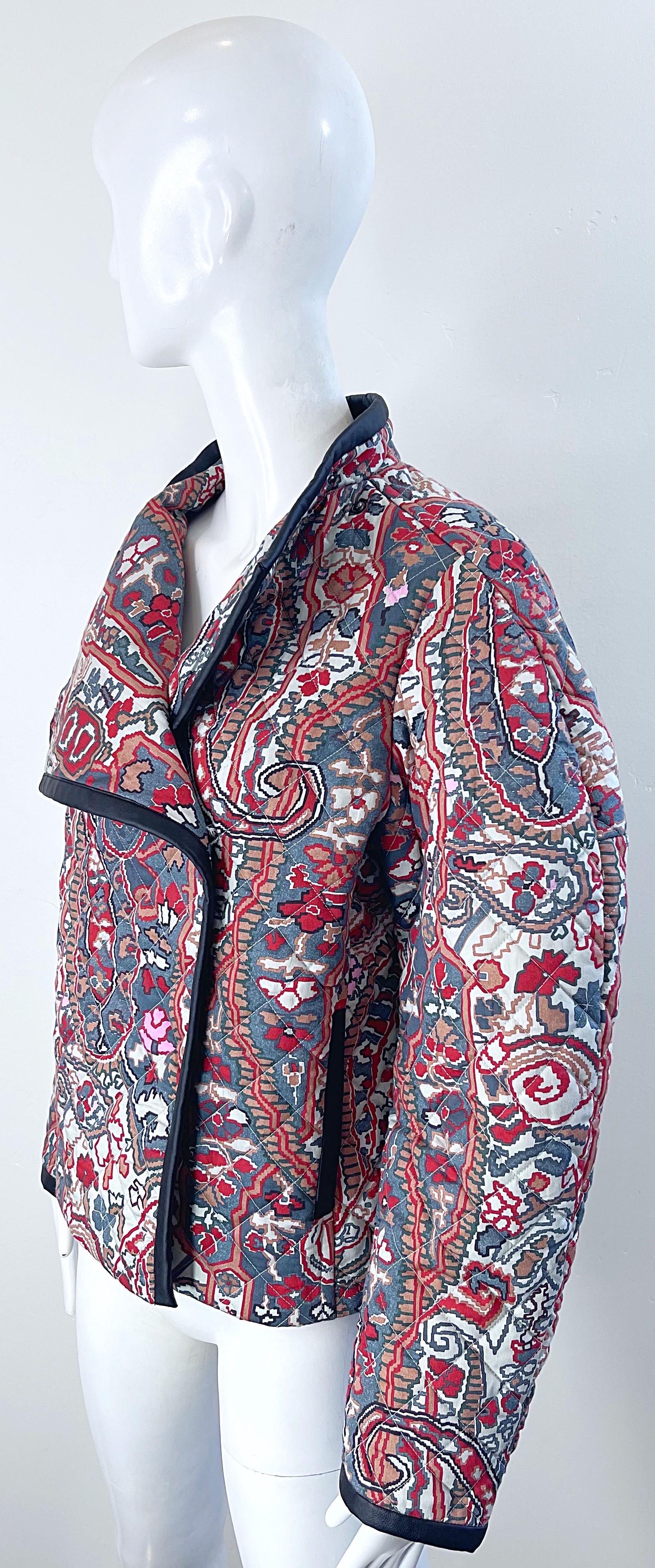 Isabel Marant Resort 2021 Jenolia Talla 38 / 6 - 8 Chaqueta biker de algodón con bufanda en venta 10