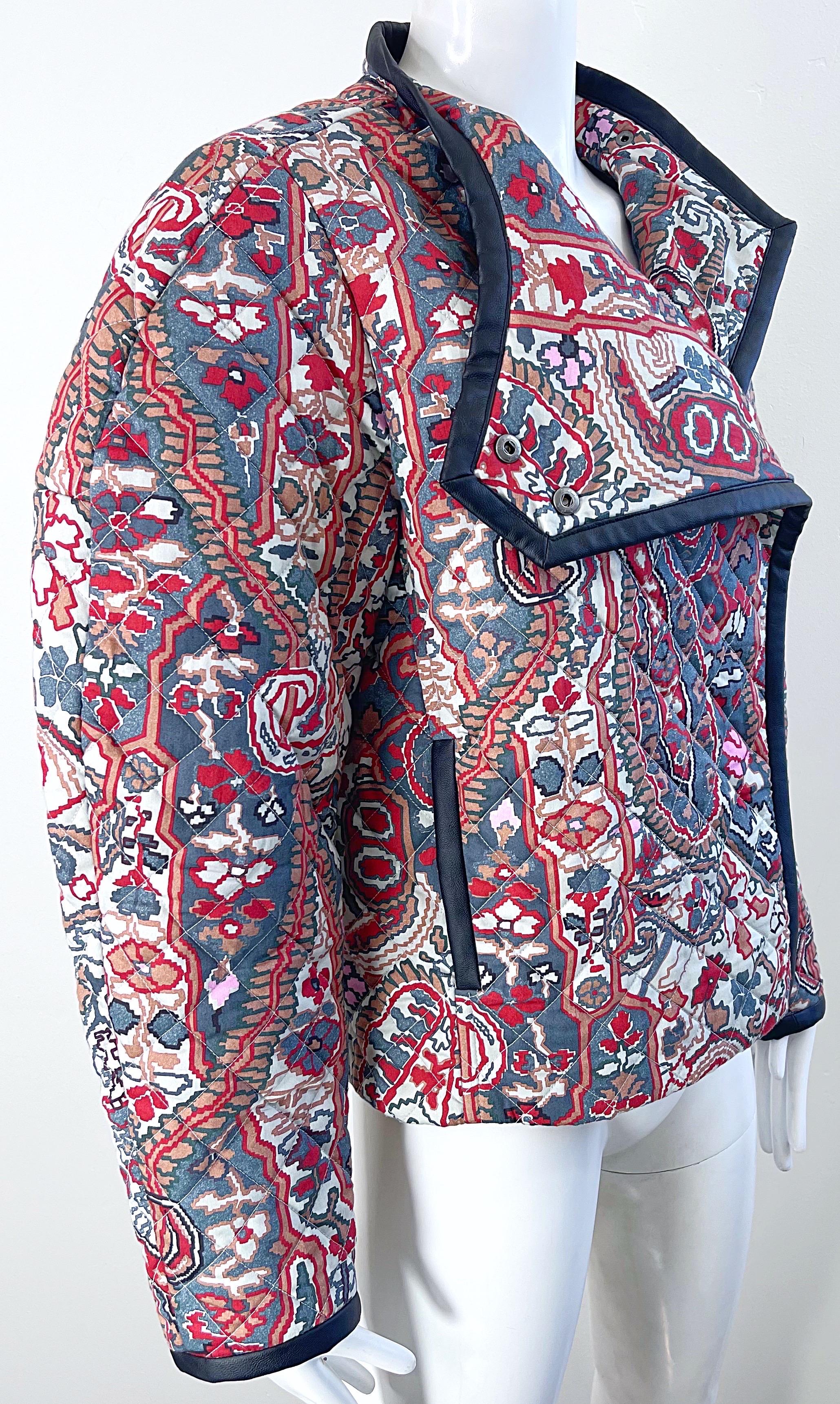 Isabel Marant Resort 2021 Jenolia Talla 38 / 6 - 8 Chaqueta biker de algodón con bufanda en venta 14