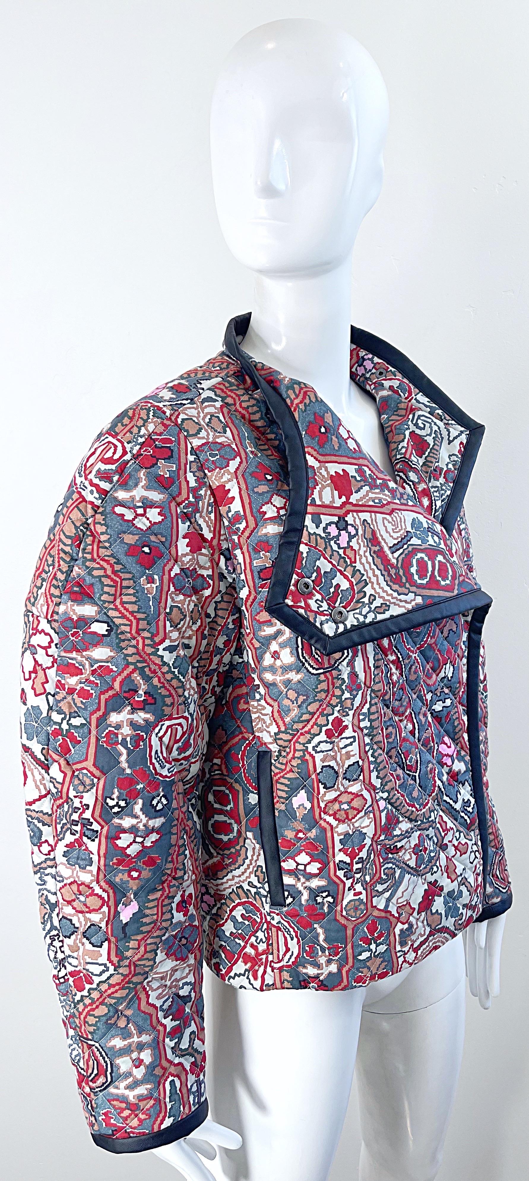 De las mujeres Isabel Marant Resort 2021 Jenolia Talla 38 / 6 - 8 Chaqueta biker de algodón con bufanda en venta