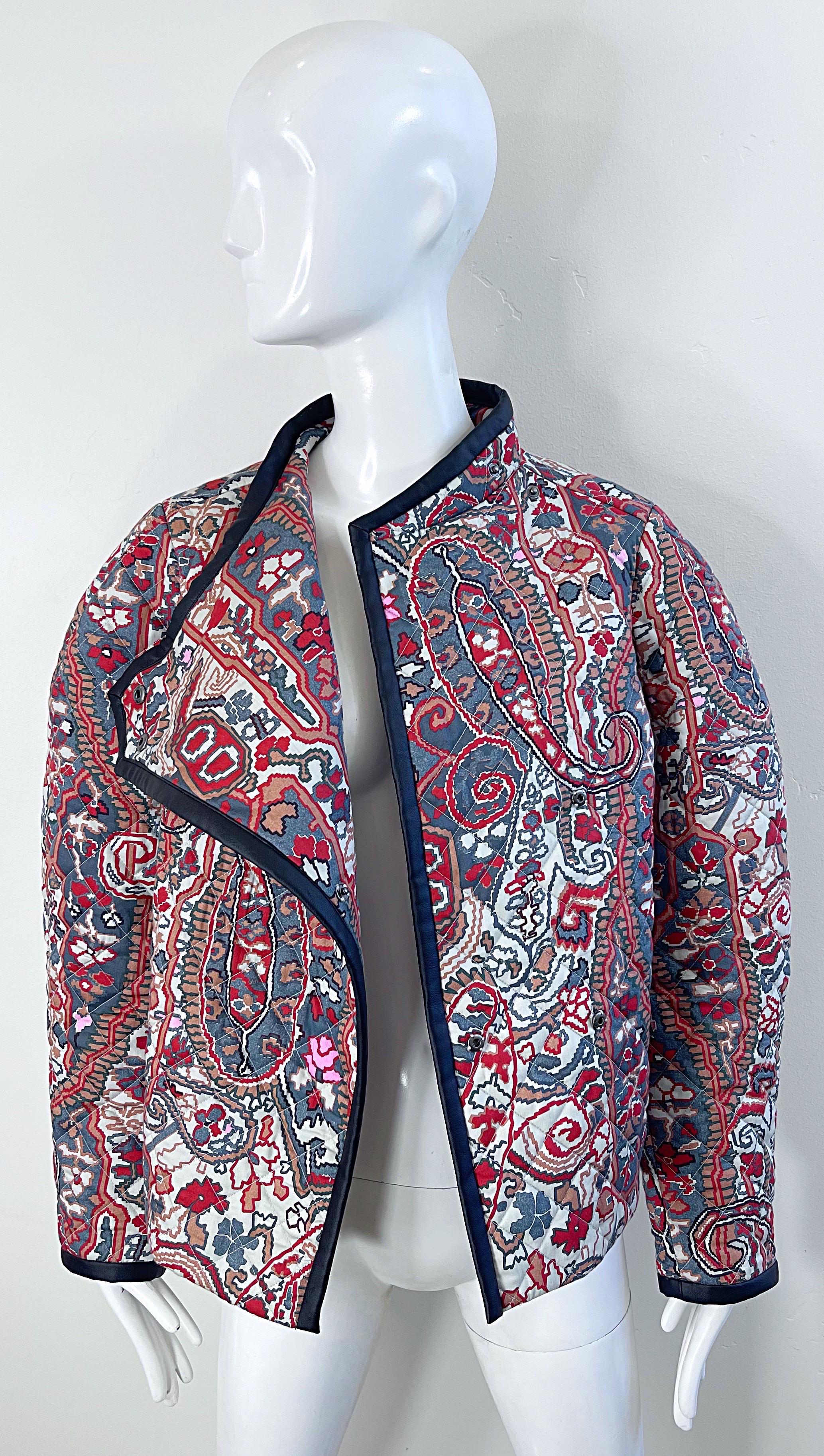 Isabel Marant Resort 2021 Jenolia Talla 38 / 6 - 8 Chaqueta biker de algodón con bufanda en venta 1
