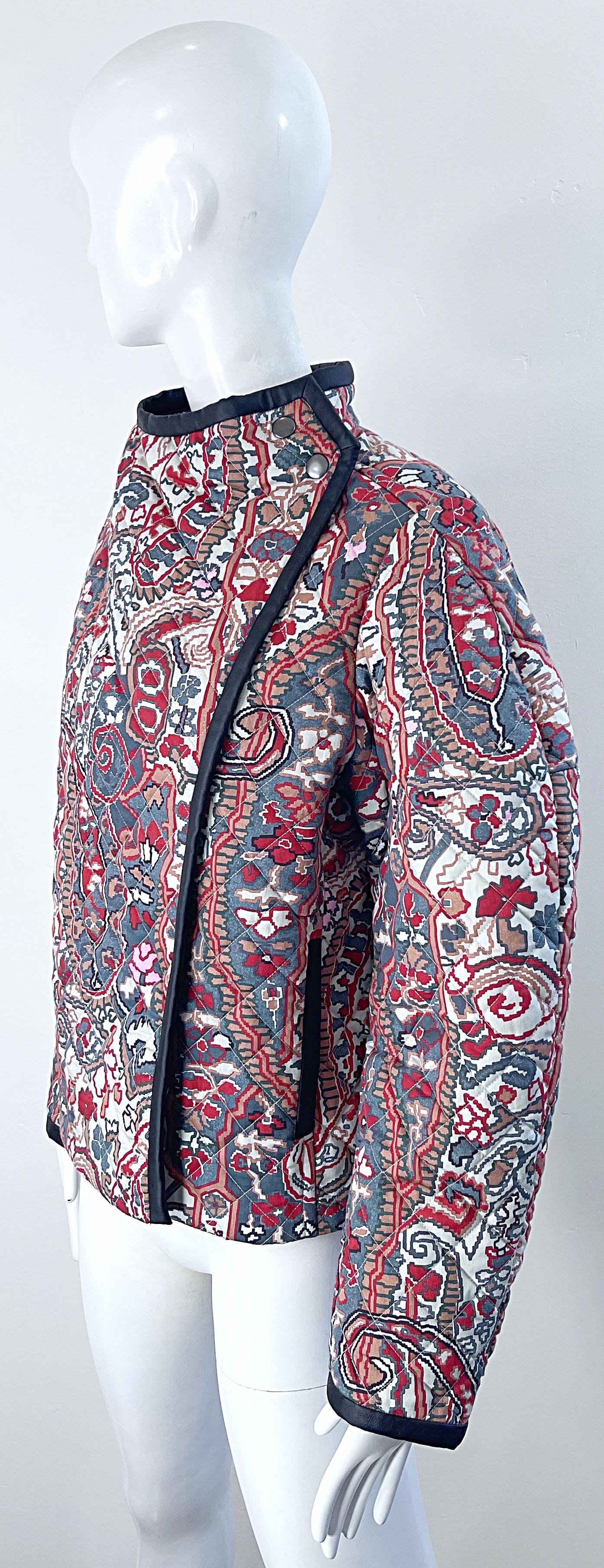 Isabel Marant Resort 2021 Jenolia Talla 38 / 6 - 8 Chaqueta biker de algodón con bufanda en venta 2